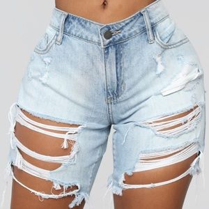 Fashion Nova You’re All Mine Distressed Shorts